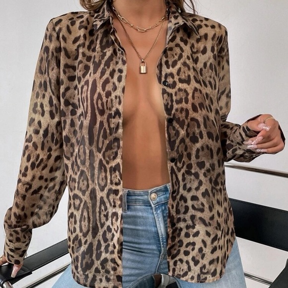 Leopard print button up shirt - Picture 6 of 6